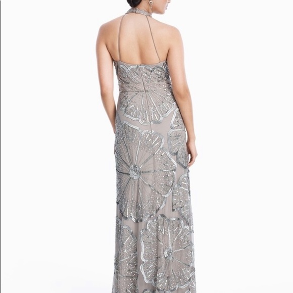 Adrianna-Papell Halter sequins and beads dress - Picture 10 of 10